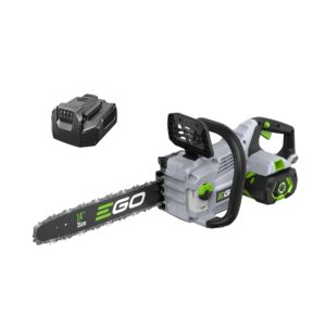EGO cordless chainsaw with battery and charger