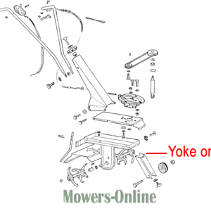 Lawn mower yoke assembly diagram parts
