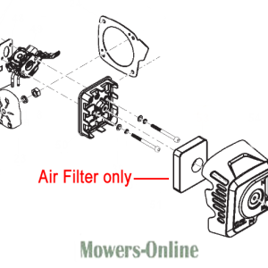 Air filter replacement diagram for small engine