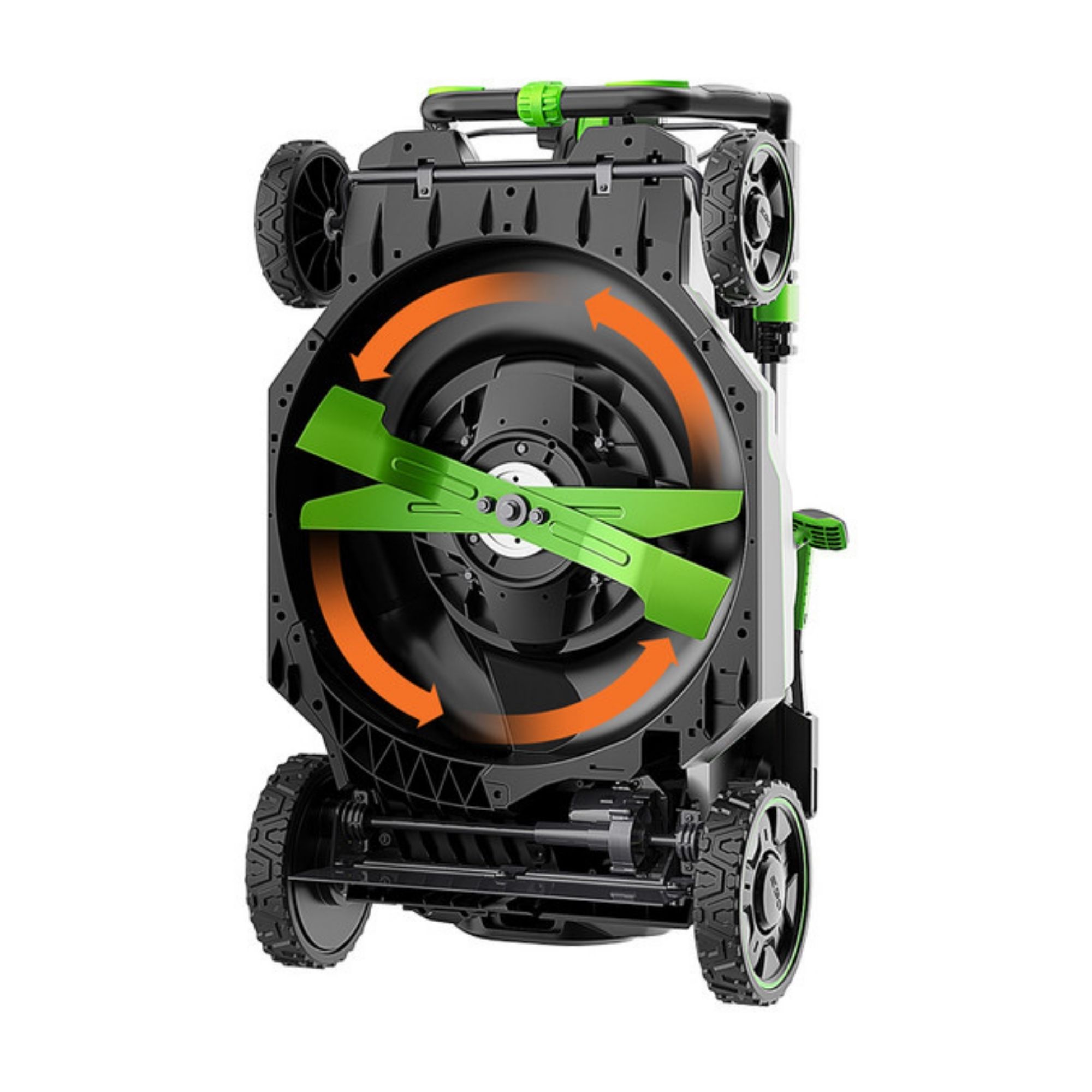 tb3ld4to2sx.jpg - Mowers Online Lawn mower with orange and green accents, top view
