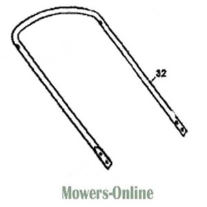 U-shaped lawn mower handle with grips