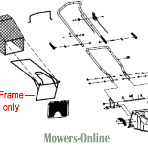 Lawn mower frame and parts diagram