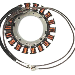 Stator coil assembly with copper windings