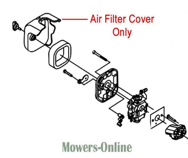 P - Mowers Online Air filter cover parts diagram for mower