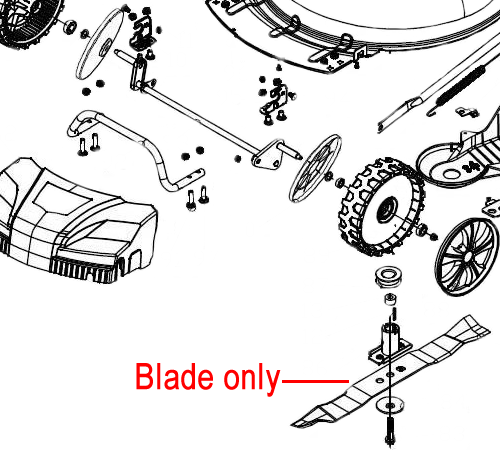 tkqowvga4vk.png - Mowers Online Lawn mower blade parts diagram exploded view.