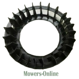 Plastic fan shroud for lawn mower engine