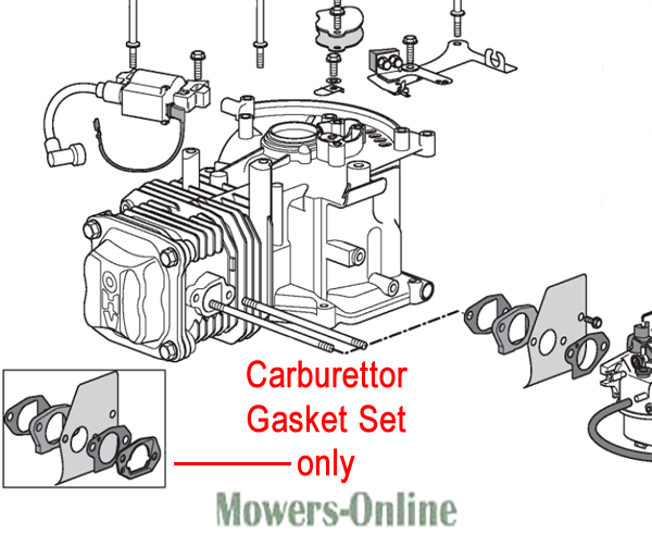 tnaqj1mlauv.png - Mowers Online Carburetor Gasket Set for small engines