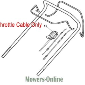 Throttle cable assembly for lawn mower