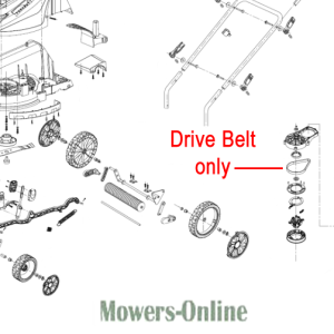 Lawn mower drive belt parts diagram