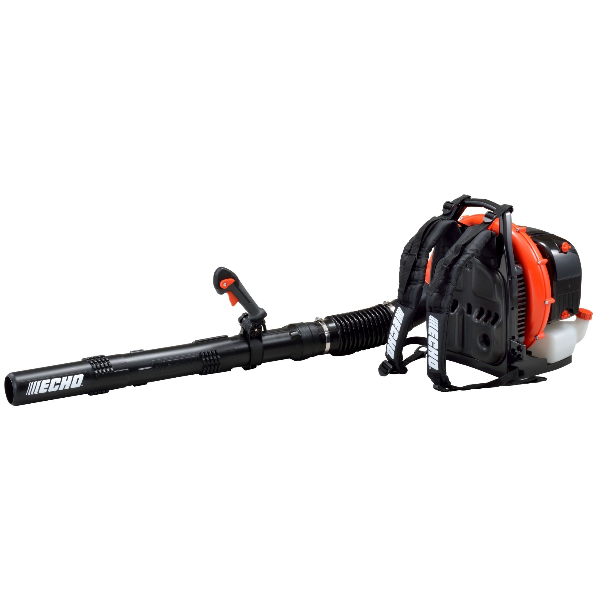 tqmenpiyrqf.jpg - Mowers Online Backpack leaf blower with black and orange design