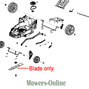Lawn mower blade replacement part diagram