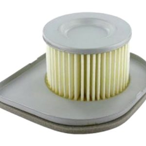 Cylindrical pleated air filter with base plate