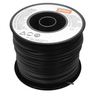 Spool of black trimmer line for string trimmer