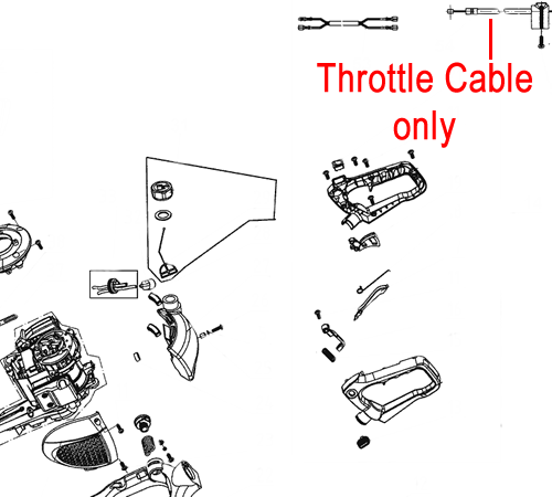 txkjcjonj5u.png - Mowers Online Throttle cable parts diagram for lawn mower