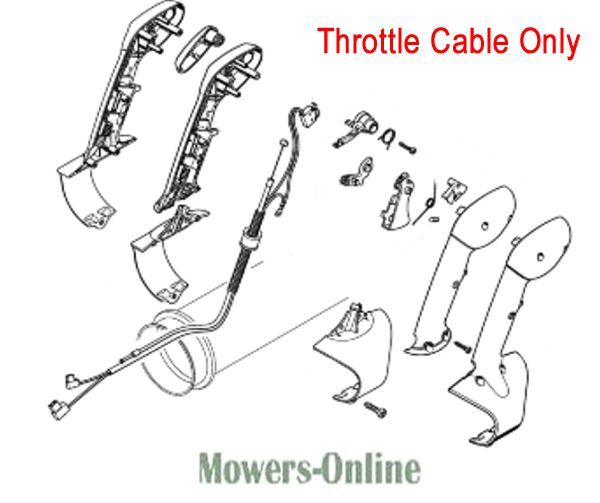 P - Mowers Online Throttle cable assembly parts diagram for mowers