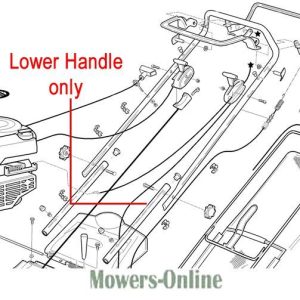 Lawn mower lower handle assembly diagram