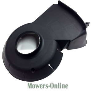 Black lawn mower blade housing cover assembly