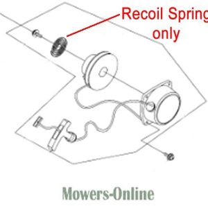 Recoil spring assembly for lawn mower engine