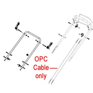 OPC cable assembly diagram for lawn mower