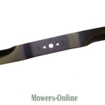 Lawn mower replacement blade with two holes