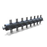 Manifold exhaust pipe with multiple outlet ports
