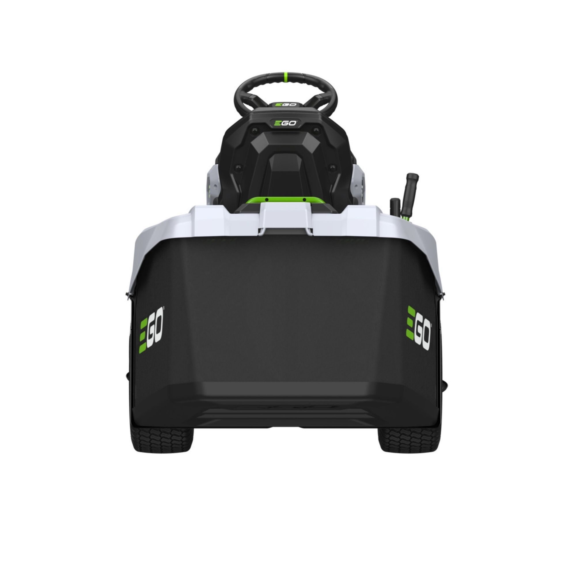 ubqbzbuahoy.jpg - Mowers Online Black and white ride-on toy car, front view