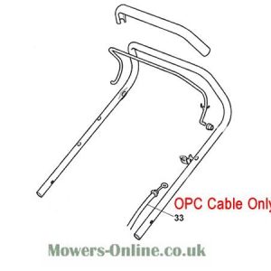 OPC Cable for lawn mower handle bar assembly