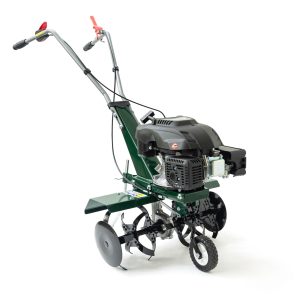Front-tine cultivator with gas engine and handles