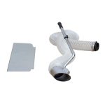 Flexible dryer vent duct with mounting plate