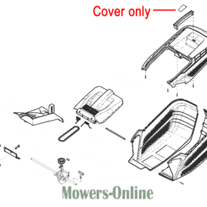Lawn mower cover and bag assembly parts diagram