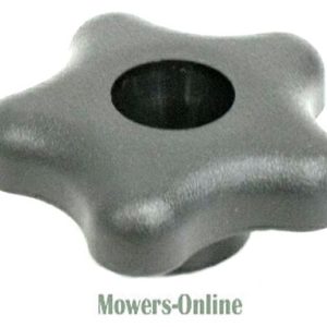 Plastic knob with central hole for equipment