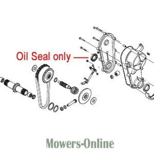Oil seal parts diagram for engine assembly