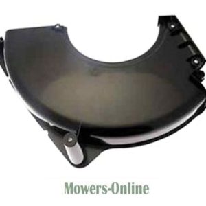 Lawn mower deck baffle deflector shield