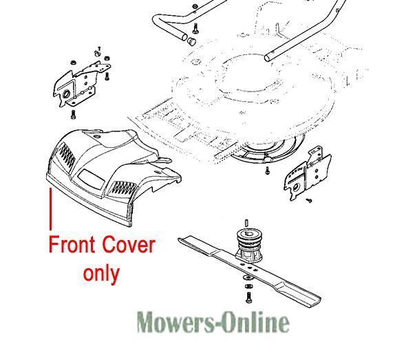 P - Mowers Online Lawn mower front cover replacement parts diagram