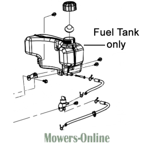 Lawn mower fuel tank assembly diagram