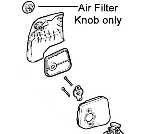 v0l5lkauekx.jpg - Mowers Online Air filter knob assembly diagram with components