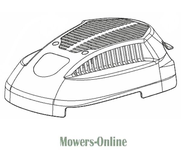 P - Mowers Online Solar-powered robotic lawn mower top view diagram