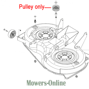 Lawn mower deck pulley replacement parts diagram