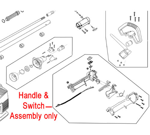 v2nyrzjwap5.jpg - Mowers Online Handle and switch assembly parts diagram