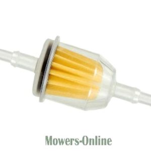 Inline fuel filter with pleated cartridge element