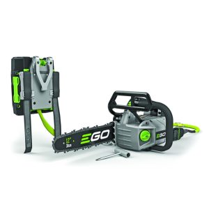 EGO cordless chainsaw and backpack battery kit