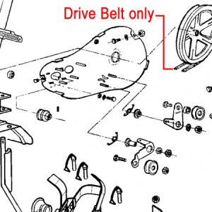 Lawn mower drive belt and pulley parts diagram