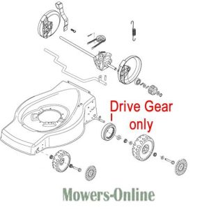 Lawn mower drive gear assembly diagram