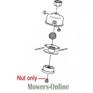 Lawn mower blade assembly diagram with nut