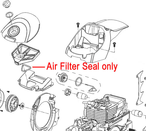 vqxn3w5jrdr.jpg - Mowers Online Air filter seal parts diagram for small engine