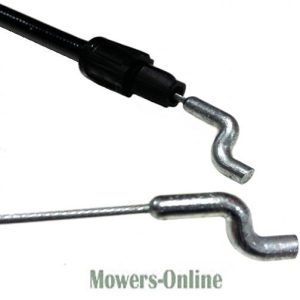 Lawn mower throttle cable control levers