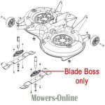 Lawn mower blade boss replacement part diagram