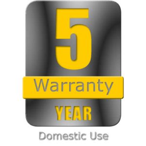 5 year domestic use warranty badge