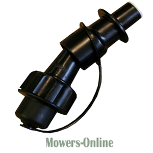 Lawn mower fuel filter assembly with clamp