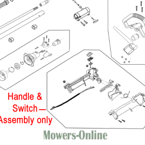 Handle and switch assembly parts diagram